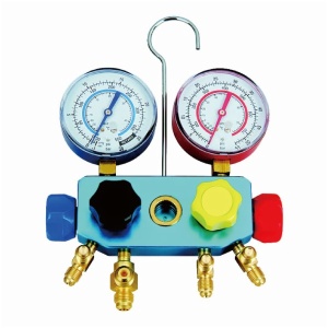 4-Valve Manifolds With Gauges, Piston Valve At Two Ends And Diapgragm Valve In The Middle