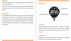 PG-30 digital pressure guage